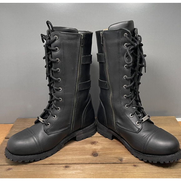 Milwaukee Leather Men\'s Tactical Lace Up Boots Size 10.5 Black Motorcycle 9069 main image 9